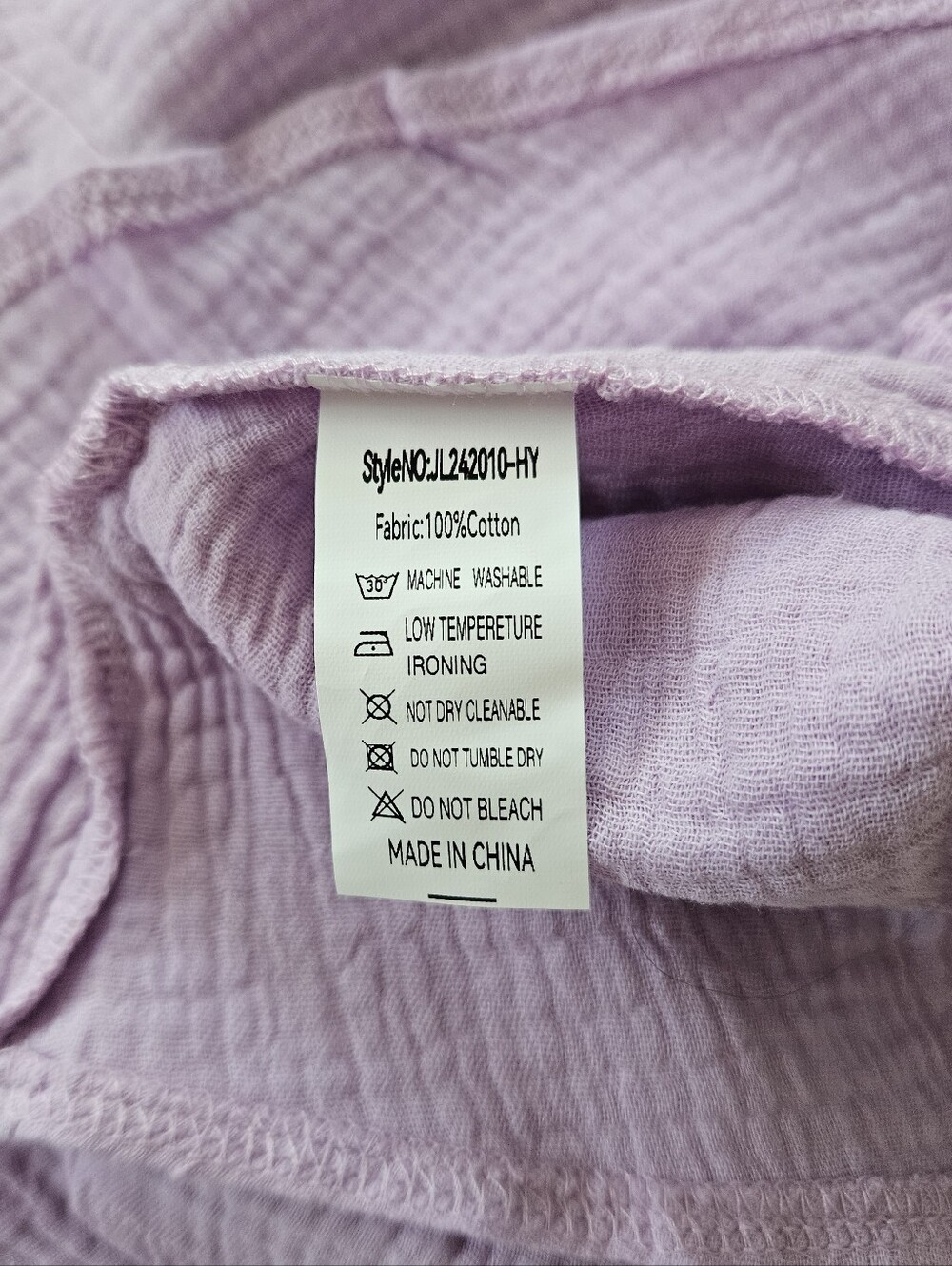 Lilac Crinkle Tank Mini Dress Size L - Picture 7 of 12